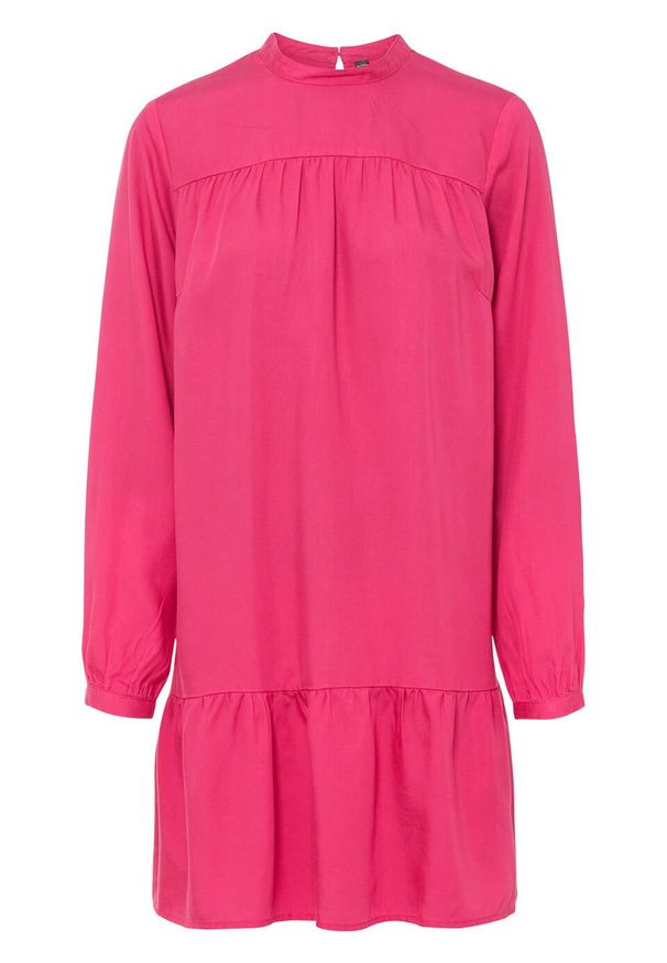 Sukienka koszulowa TENCEL™ Lyocell bonprix różowy. Kolor: różowy. Materiał: lyocell. Typ sukienki: koszulowe