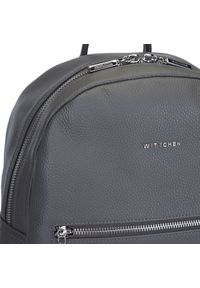 Wittchen - Damski plecak ze skóry minimalistyczny duży. Kolor: szary. Materiał: skóra. Wzór: haft, paski. Styl: casual, elegancki, sportowy #2
