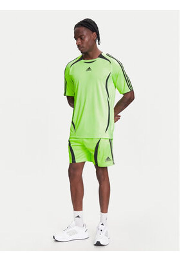 Adidas - adidas Szorty sportowe Teamgeist adicolor JW1349 Zielony Regular Fit. Kolor: zielony. Materiał: syntetyk. Styl: sportowy