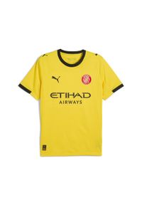 Puma - Męska koszulka wyjazdowa Girona FC 25/26 PUMA Faster Yellow Red. Kolor: czerwony, wielokolorowy, żółty. Sport: piłka nożna