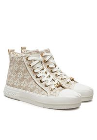 MICHAEL Michael Kors Trampki Evy High Top 43F4EYFE5B Beżowy. Kolor: beżowy. Materiał: skóra #4