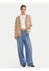 Pinko - PINKO Kardigan Half Breed 106042 A2YD Beżowy Regular Fit. Kolor: beżowy. Materiał: syntetyk #4