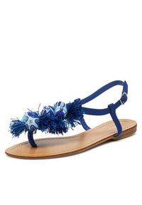 DeeZee Sandały F103-100 Granatowy. Kolor: niebieski. Materiał: materiał #5
