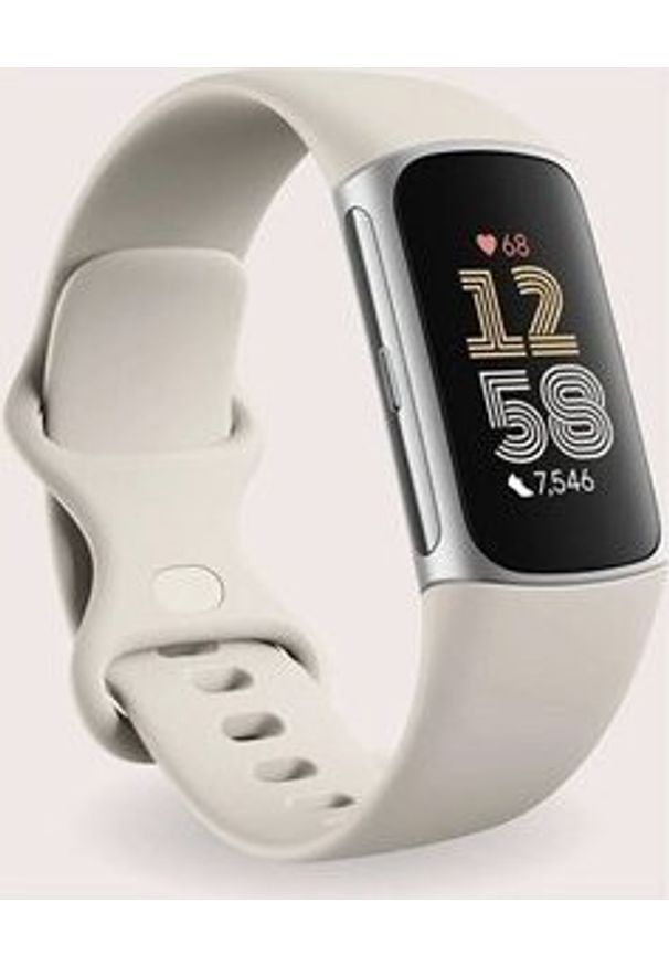 FITBIT - Smartwatch Fitbit Fitbit Charge 6 Smart Watches, Porcelain, Silver Aluminum Fitbit. Rodzaj zegarka: smartwatch