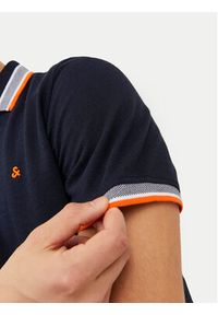 Jack & Jones - Jack&Jones Polo Paulos 12136668 Granatowy Slim Fit. Typ kołnierza: polo. Kolor: niebieski. Materiał: bawełna