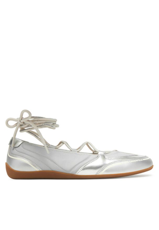 Karl Lagerfeld - Baleriny KARL LAGERFELD. Kolor: srebrny