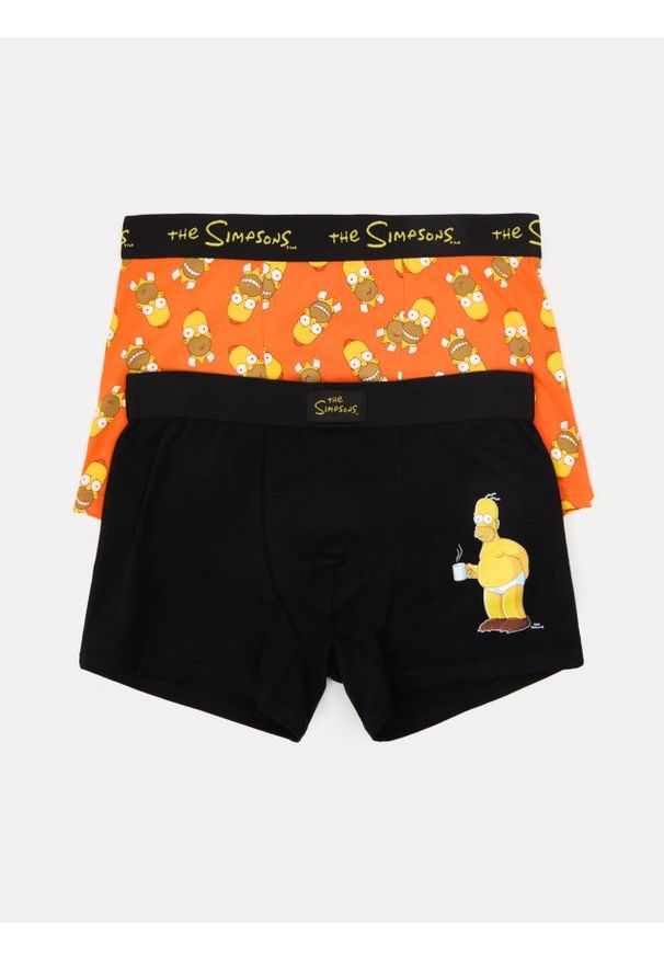 Sinsay - Bawełniane bokserki classic 2 pack The Simpsons - wielobarwny. Materiał: bawełna