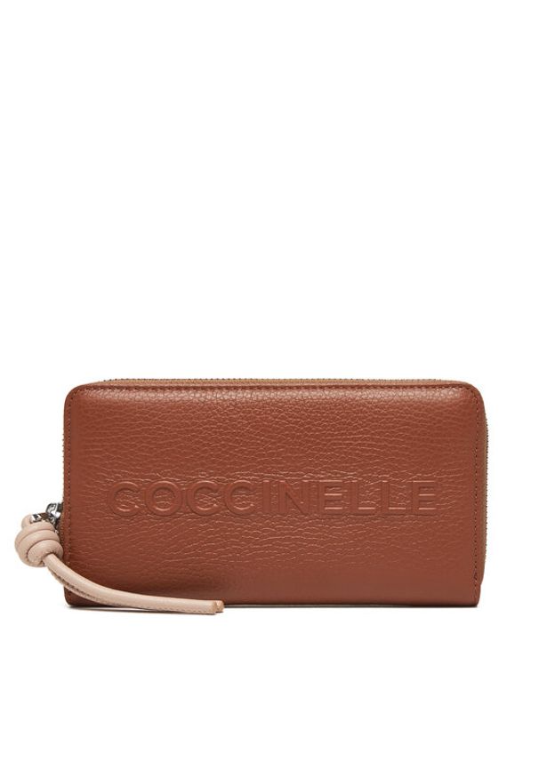 Coccinelle Duży Portfel Damski E2 QBB 11 32 01 Brązowy. Kolor: brązowy. Materiał: skóra