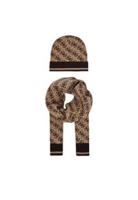 Guess Zestaw Szalik i Czapka GFBOXM P6102 Beżowy. Kolor: beżowy. Materiał: akryl #1