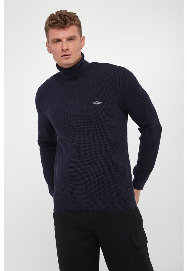Aeronautica Militare - Golf męski wełniany AERONAUTICA MILITARE. Typ kołnierza: golf. Materiał: wełna