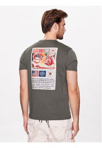 Alpha Industries T-Shirt USN Blood Chit T 136503 Zielony Regular Fit. Kolor: zielony. Materiał: bawełna #5