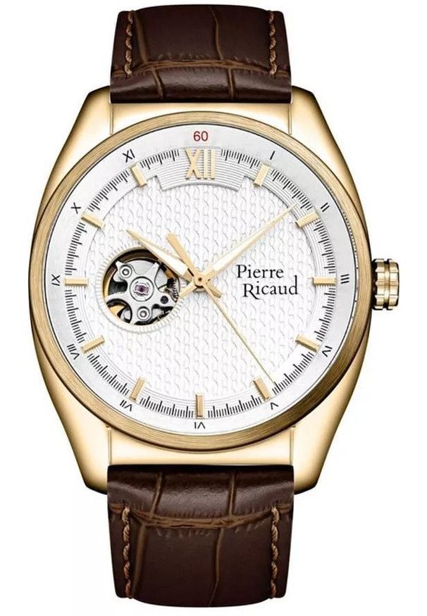 Zegarek męski Pierre Ricaud P60052.1263A brązowy. Kolor: brązowy