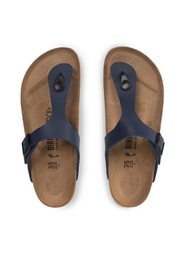 Birkenstock Japonki Gizeh Bs 0143623 Granatowy. Kolor: niebieski. Materiał: skóra