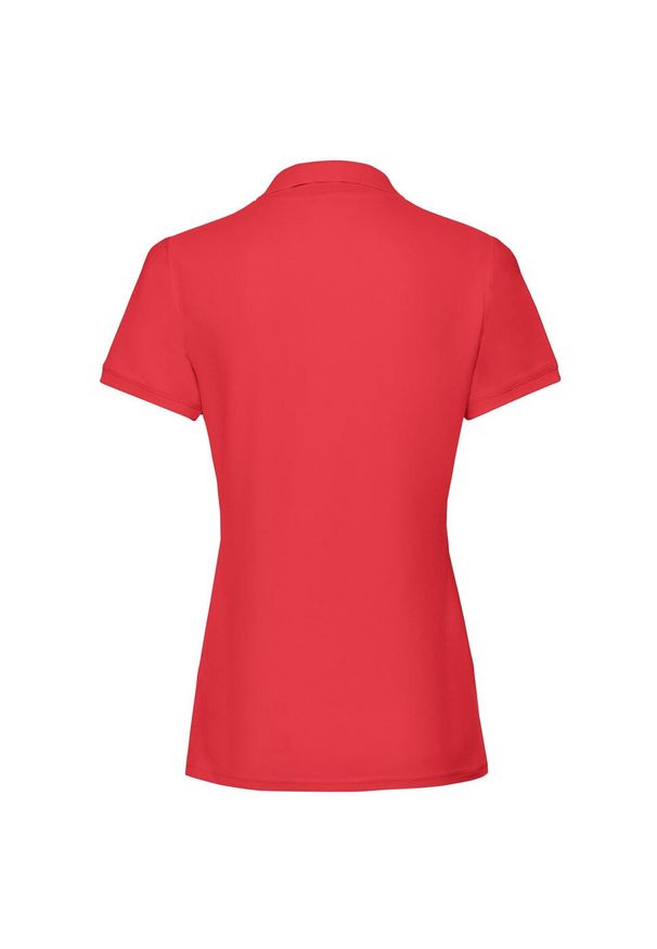 FRUIT OF THE LOOM - Damska Koszulka Polo Premium. Typ kołnierza: polo. Kolor: czerwony
