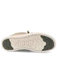 Beżowe Półbuty Jeep Eleganckie Obuwie Męskie. Okazja: na co dzień. Kolor: beżowy. Materiał: materiał. Szerokość cholewki: normalna. Styl: elegancki #5