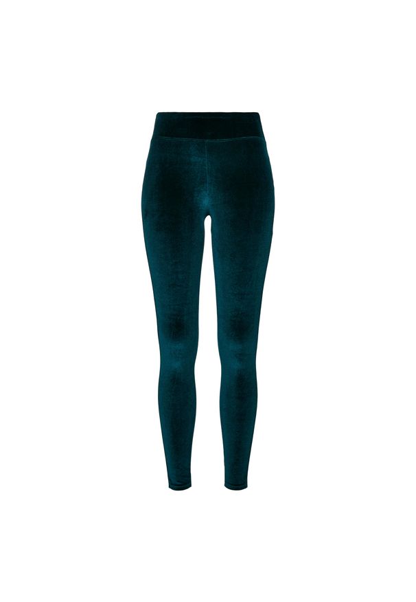 Damskie legginsy z wysoką talią Urban Classics velvet. Stan: podwyższony. Kolor: wielokolorowy, niebieski, różowy