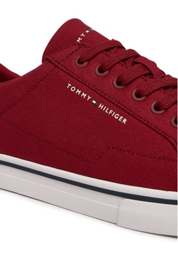 TOMMY HILFIGER - Tommy Hilfiger Tenisówki Vulc Core Long Lace FM0FM05688 Bordowy. Kolor: czerwony. Materiał: materiał