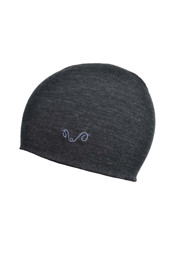 WOOLONA - Czapka trekkingowa z 100% wełny merino. Kolor: szary. Materiał: wełna. Styl: sportowy