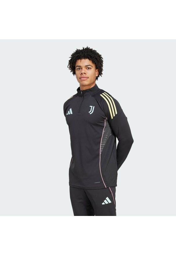 Adidas - Bluza Juventus Tiro 25 Competition Training. Kolor: czarny. Materiał: dresówka. Sport: piłka nożna