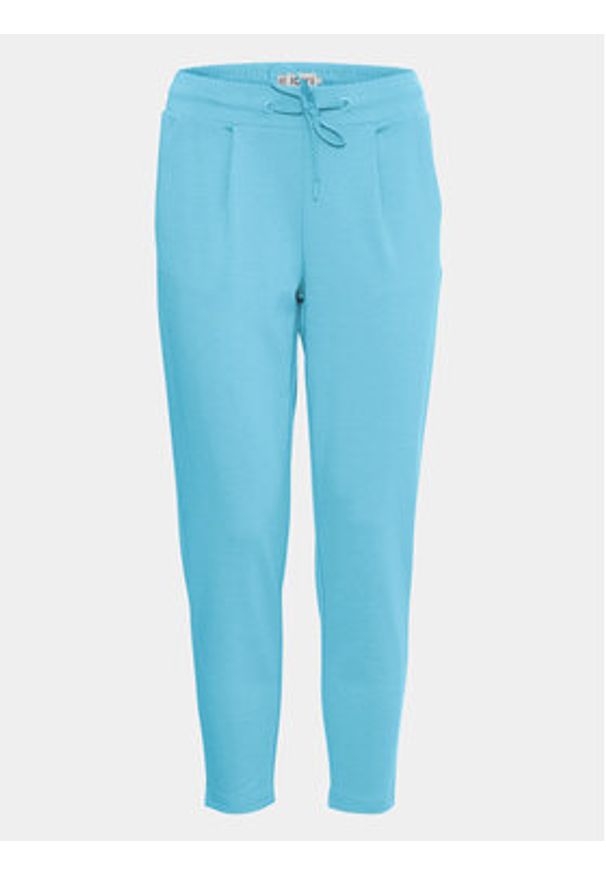 ICHI Spodnie materiałowe 20104757 Niebieski Slim Fit. Kolor: niebieski. Materiał: syntetyk