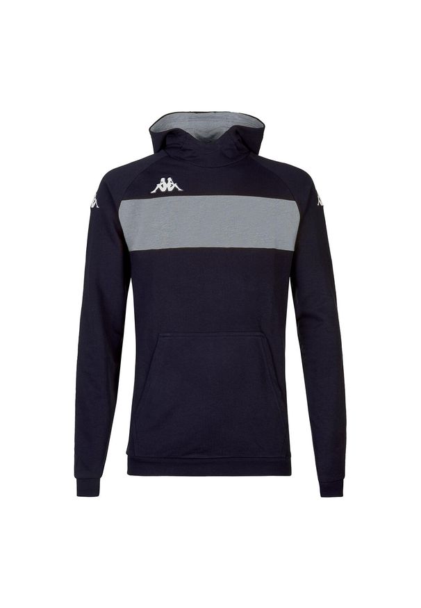 Bluza z kapturem Kappa Daccio. Typ kołnierza: kaptur. Kolor: szary, niebieski, wielokolorowy. Wzór: kolorowy. Sport: fitness