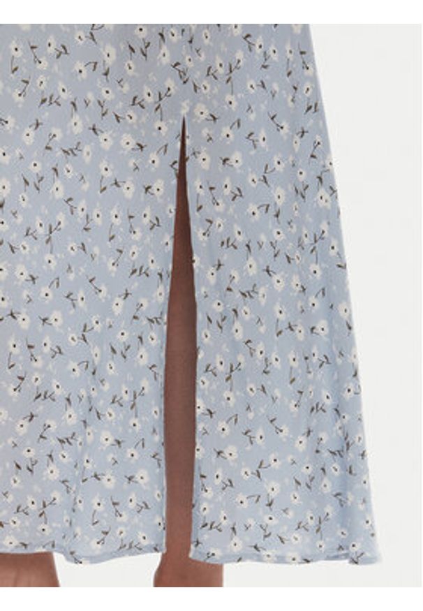 Pieces Spódnica midi Nya 17147811 Błękitny Regular Fit. Kolor: niebieski. Materiał: wiskoza