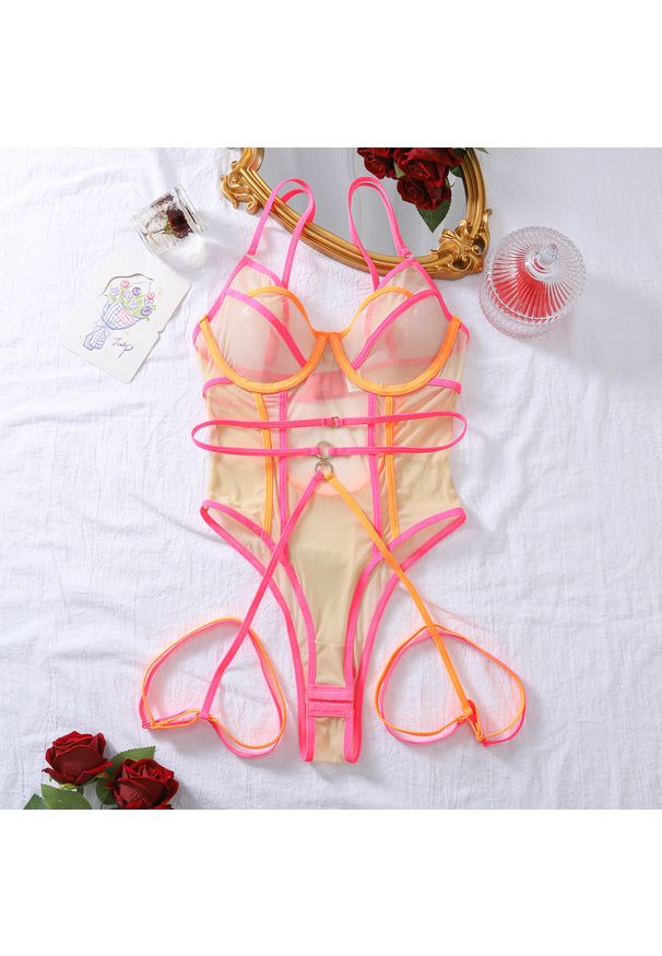 Intica - Body z tiulu na romantyczne wieczory Laeticia. Kolor: wielokolorowy. Materiał: tiul