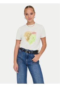 only - ONLY T-Shirt 15303212 Biały Regular Fit. Kolor: biały. Materiał: syntetyk #1