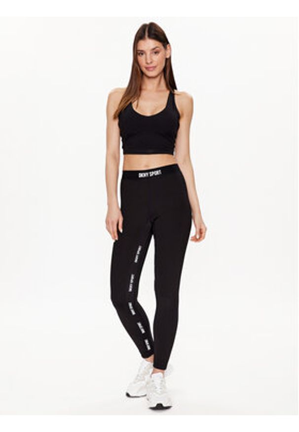 DKNY Sport Top DP2T9141 Czarny Regular Fit. Kolor: czarny. Materiał: syntetyk. Styl: sportowy