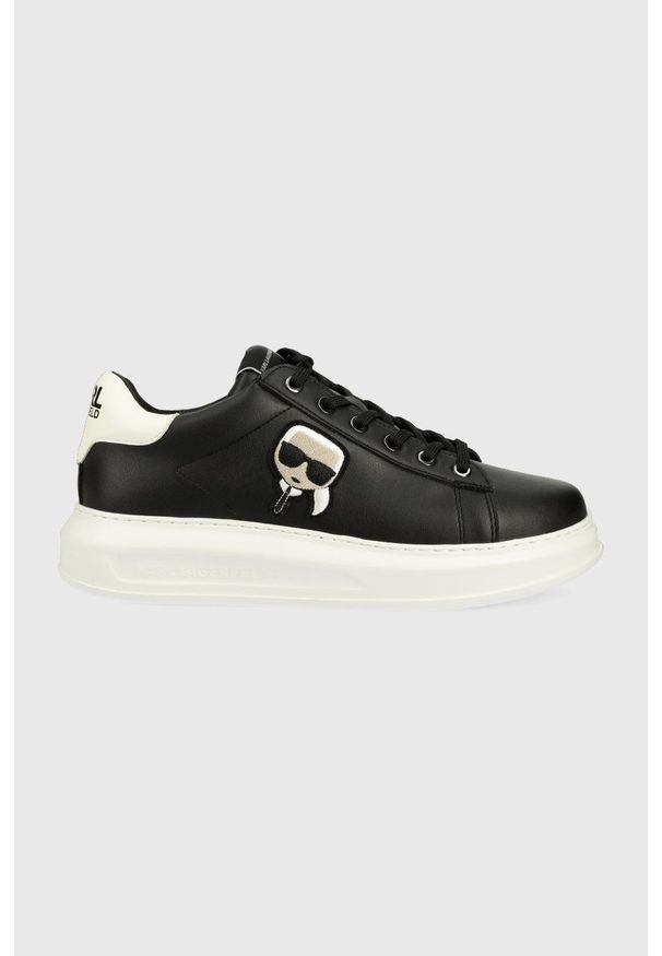 Karl Lagerfeld sneakersy KAPRI MENS KL52530A.000 kolor czarny. Nosek buta: okrągły. Zapięcie: sznurówki. Kolor: czarny. Materiał: materiał, guma