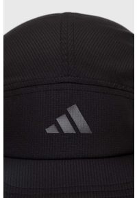 adidas Performance czapka z daszkiem kolor czarny gładka. Kolor: czarny. Materiał: tkanina, skóra, materiał. Wzór: gładki #2