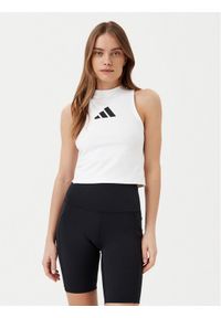 Adidas - adidas Top Z.N.E. JX4316 Biały Slim Fit. Kolor: biały. Materiał: syntetyk