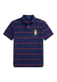 Polo Ralph Lauren Polo 710971839001 Granatowy Custom Slim Fit. Typ kołnierza: polo. Kolor: niebieski. Materiał: bawełna #3