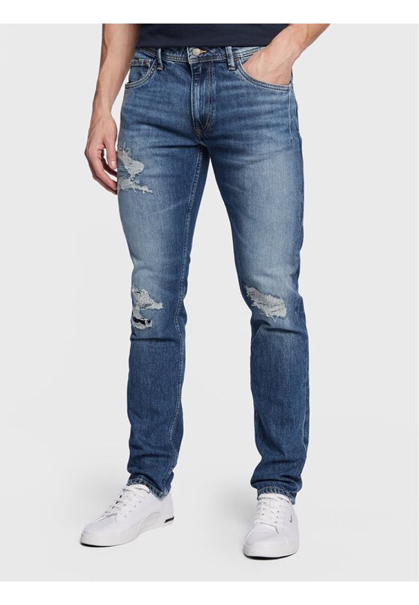 Pepe Jeans Jeansy Stanley PM206816 Granatowy Tapered Fit. Kolor: niebieski