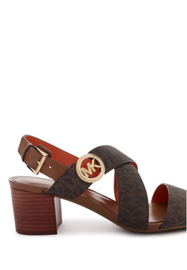 MICHAEL Michael Kors Sandały Vera Flex Mid 40S6VEMS1B Brązowy. Kolor: brązowy. Materiał: skóra