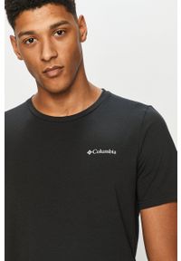 columbia - Columbia t-shirt sportowy Sun Trek kolor czarny. Okazja: na co dzień. Kolor: czarny. Materiał: materiał, dzianina, syntetyk, skóra, włókno. Wzór: jednolity, ze splotem, gładki. Styl: sportowy, casual #5