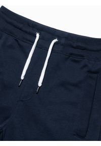 Ombre Clothing - Spodnie męskie dresowe - granatowe V2 P866 - L. Kolor: niebieski. Materiał: dresówka. Styl: klasyczny #5