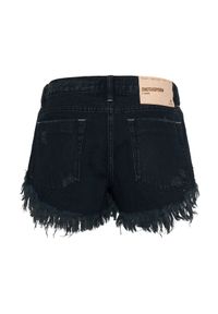 ONETEASPOON - Czarne jeansowe szorty Dukes Low Waist. Stan: obniżony. Kolor: czarny. Materiał: jeans. Wzór: aplikacja #2