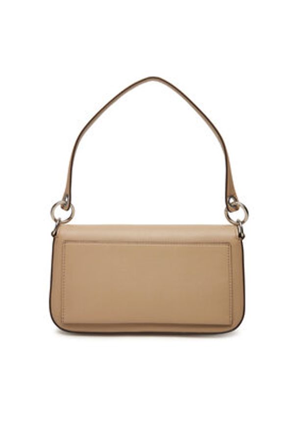 Calvin Klein Jeans Torebka Sculpted Flap Shoulder Pouch25 LV04K3148G Beżowy. Kolor: beżowy. Materiał: skórzane