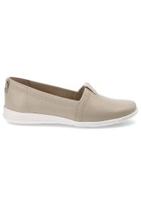 Beżowe Półbuty Pollonus Modne Obuwie Damskie. Okazja: na co dzień, do pracy, na spacer. Kolor: beżowy. Materiał: skóra. Styl: casual, elegancki #7