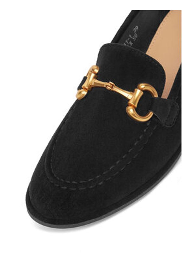 DeeZee Loafersy 1-141-1 Czarny. Kolor: czarny. Materiał: materiał