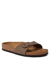 Birkenstock Klapki Madrid 0040093 Brązowy. Kolor: brązowy