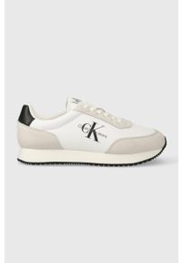 Calvin Klein Jeans sneakersy RETRO RUNNER SU-NY MONO kolor biały YM0YM00746. Nosek buta: okrągły. Kolor: biały. Materiał: guma #1