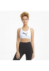 Stanik sportowy damski Puma Mid Impact 4Keeps Bra. Kolor: biały, wielokolorowy, czarny
