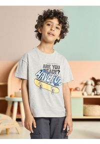 Sinsay - Koszulka z krótkim rękawem - szary. Kolor: szary. Długość rękawa: krótki rękaw. Długość: krótkie #1