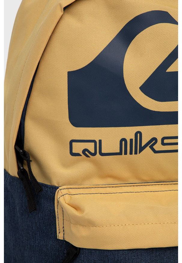 Quiksilver plecak męski kolor żółty duży z nadrukiem. Kolor: żółty. Wzór: nadruk