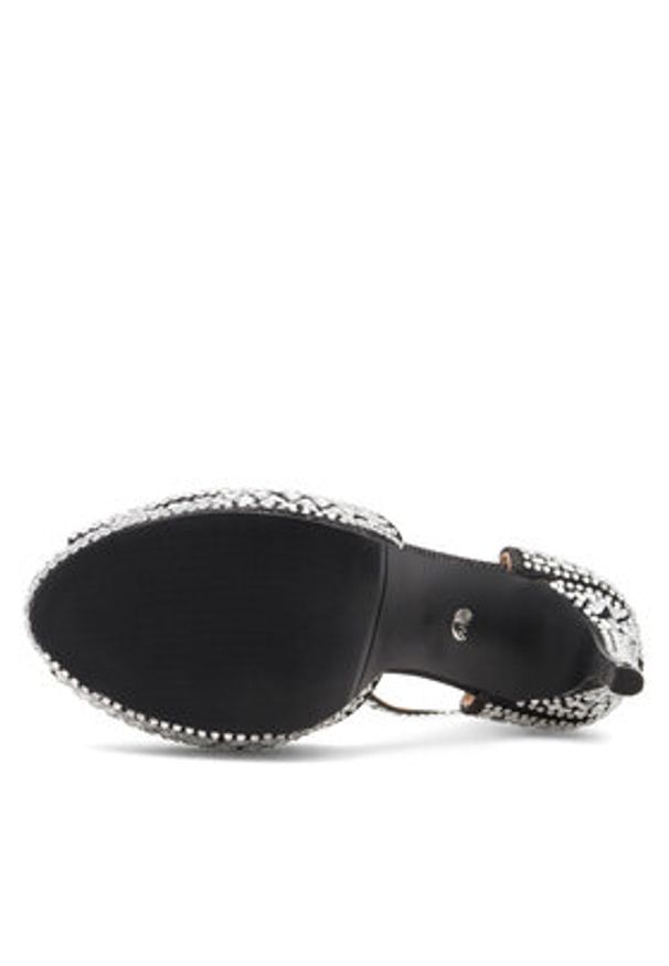 Nine West Sandały NISA SY015-1NW Czarny. Kolor: czarny. Materiał: materiał
