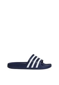 Adidas - Klapki adilette Aqua. Okazja: na plażę. Kolor: niebieski, wielokolorowy, biały. Styl: sportowy