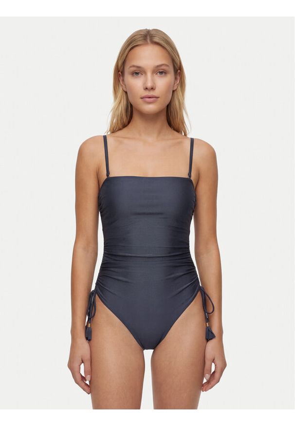 Seafolly Strój kąpielowy Belle 11116DD311 Granatowy. Kolor: niebieski. Materiał: syntetyk