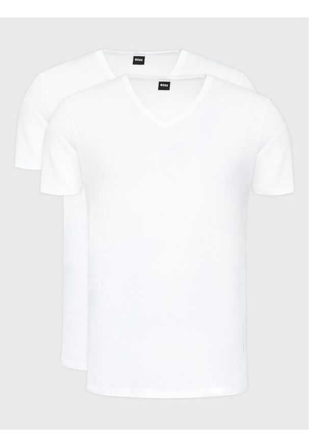 BOSS - Boss Komplet 2 t-shirtów Modern 50475292 Biały Slim Fit. Kolor: biały. Materiał: bawełna